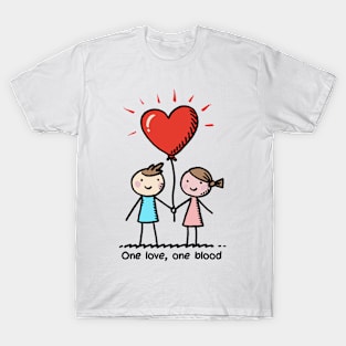 Stick Figure Lovers Couple Love Valentine's Day T-Shirt